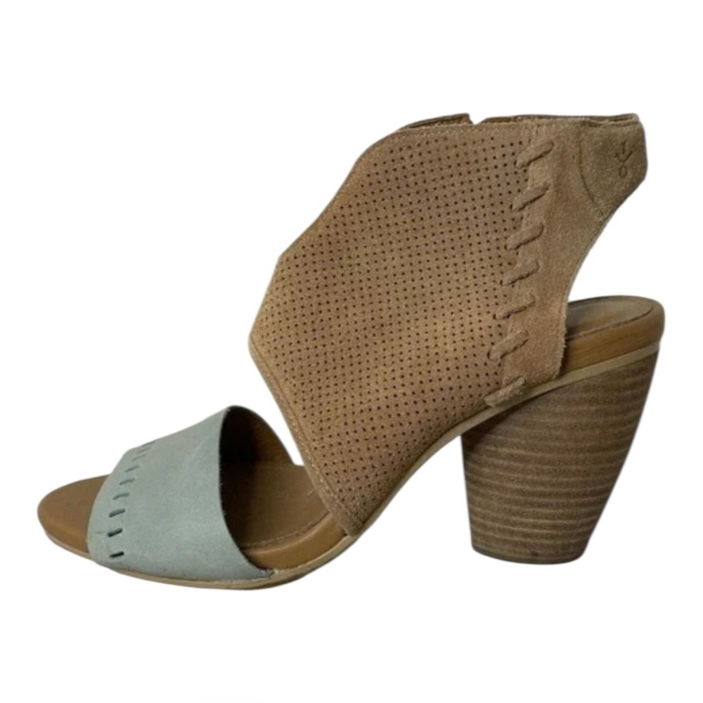 Emu Australia Sarabah Sandals Light Turquoise & Tan Size 9 Open Toe Leather